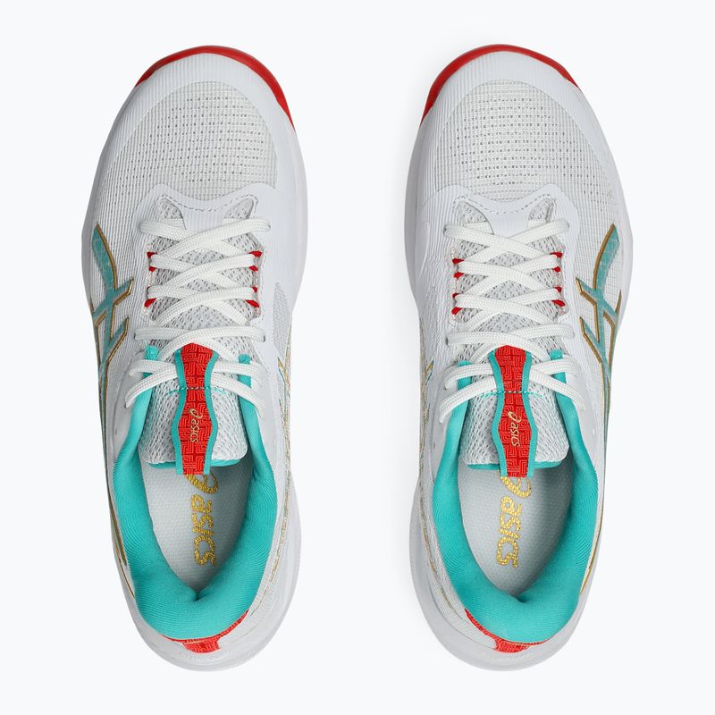 Női ASICS Netburner Ballistic FF 4 röplabdacipő fehér/tengerzöld 7