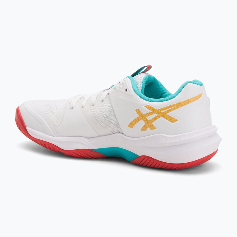Női ASICS Sky Elite FF 3 röplabdacipő fehér/tengerzöld 3