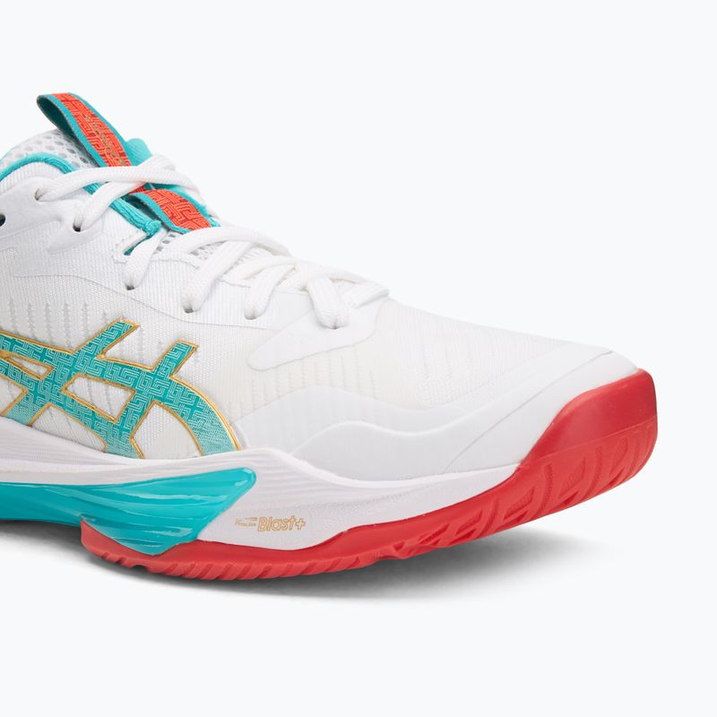 Női ASICS Sky Elite FF 3 röplabdacipő fehér/tengerzöld 7