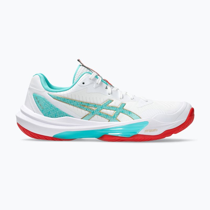 Női ASICS Sky Elite FF 3 röplabdacipő fehér/tengerzöld 8