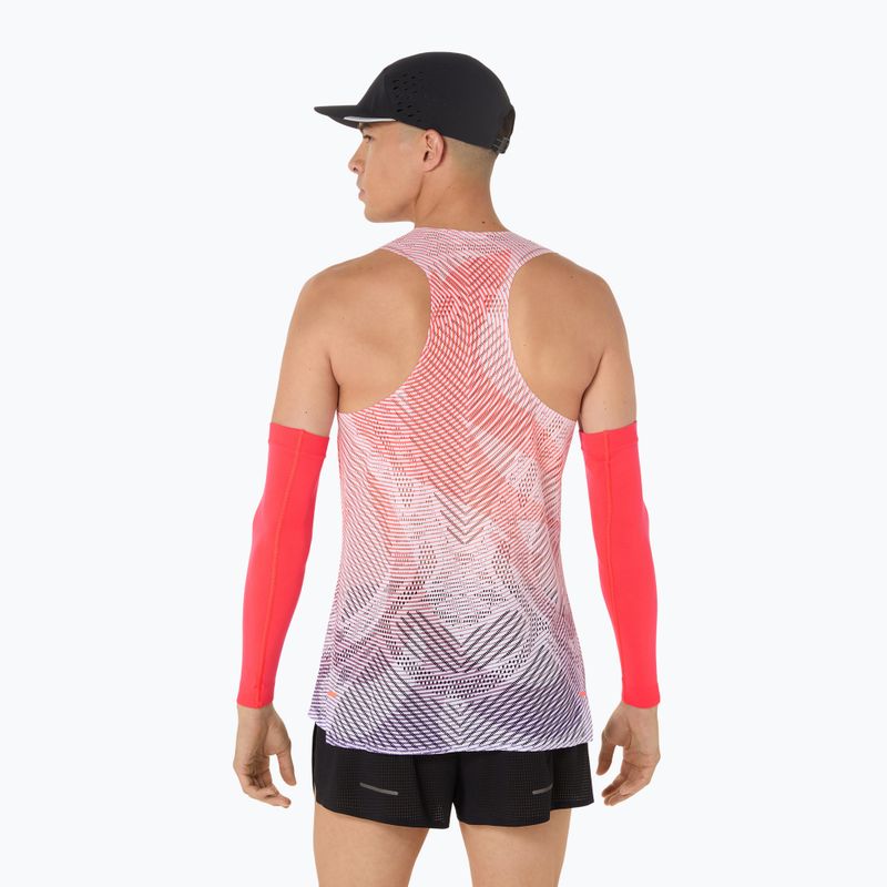 Férfi ASICS Metaspeed Singlet flash piros futópóló 3