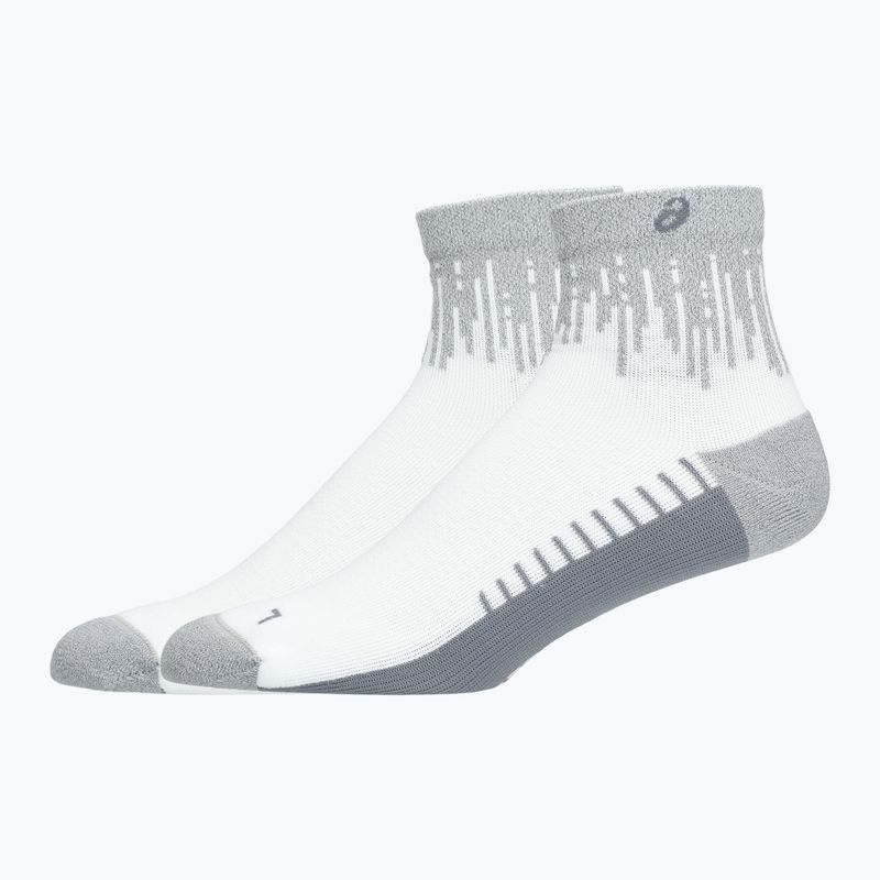 Zokni ASICS Performance Run Quarter brilliant white/silver reflective 2