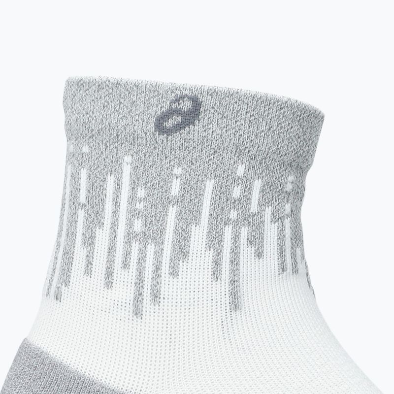 Zokni ASICS Performance Run Quarter brilliant white/silver reflective 3