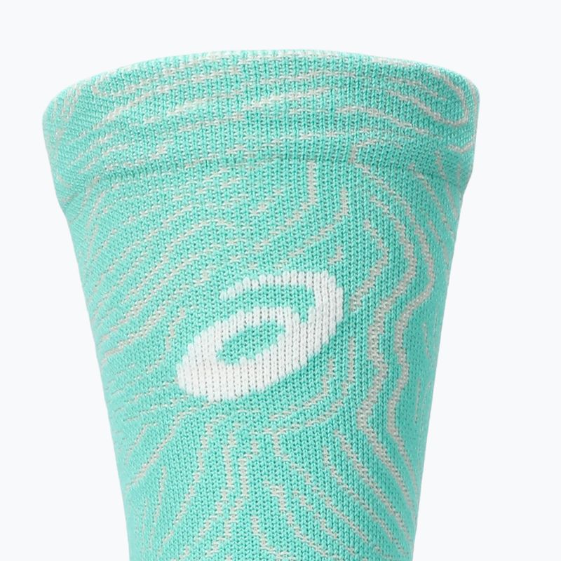 Zoknik ASICS Fujitrail Graphic Crew aurora green/light dust 3