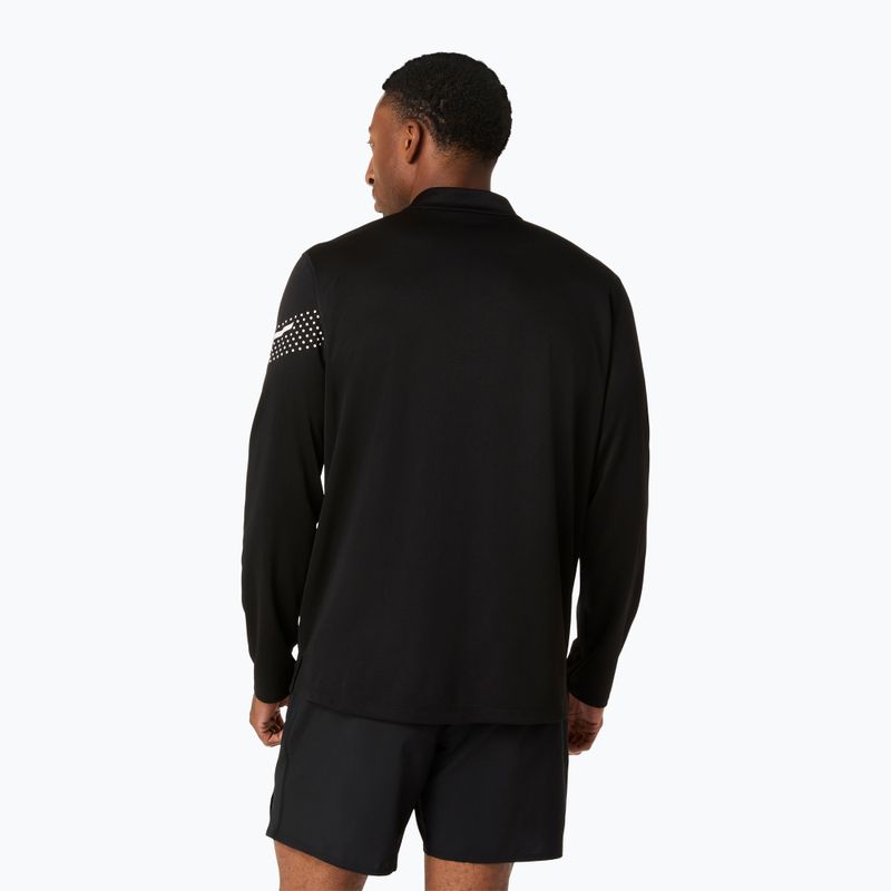 Férfi hosszú ujjú futófelső Asics Icon LS 1/2 Zip performance black/cream 3