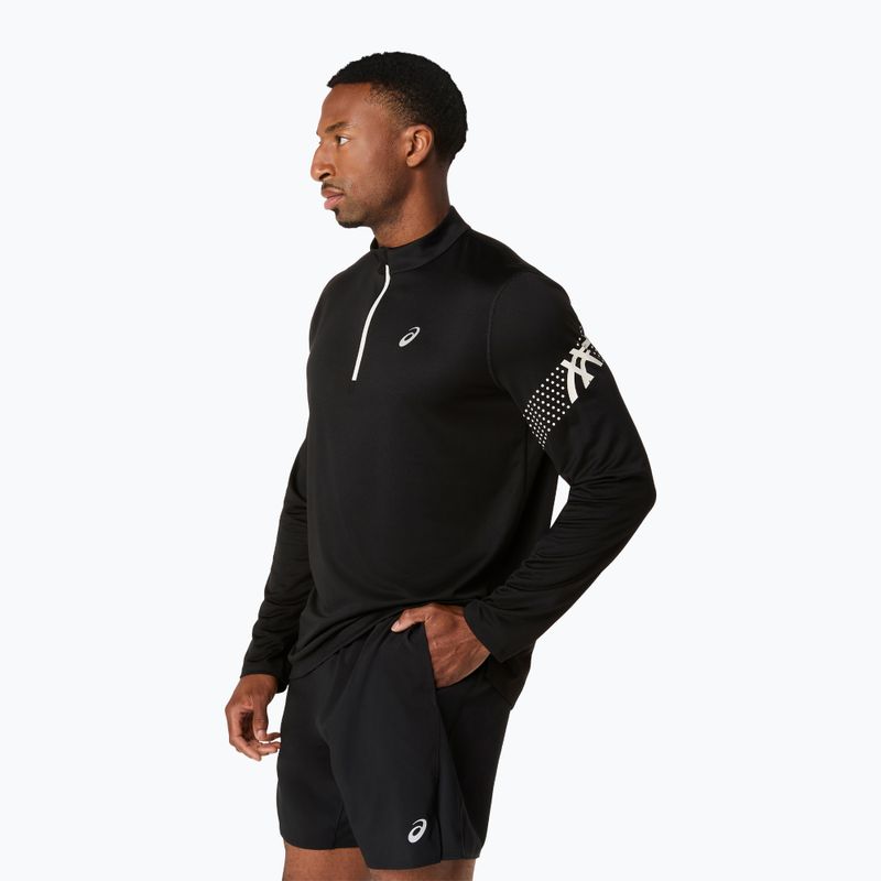 Férfi hosszú ujjú futófelső Asics Icon LS 1/2 Zip performance black/cream 4