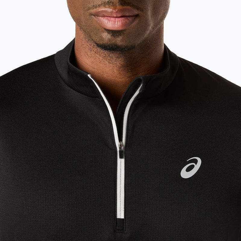 Férfi hosszú ujjú futófelső Asics Icon LS 1/2 Zip performance black/cream 5