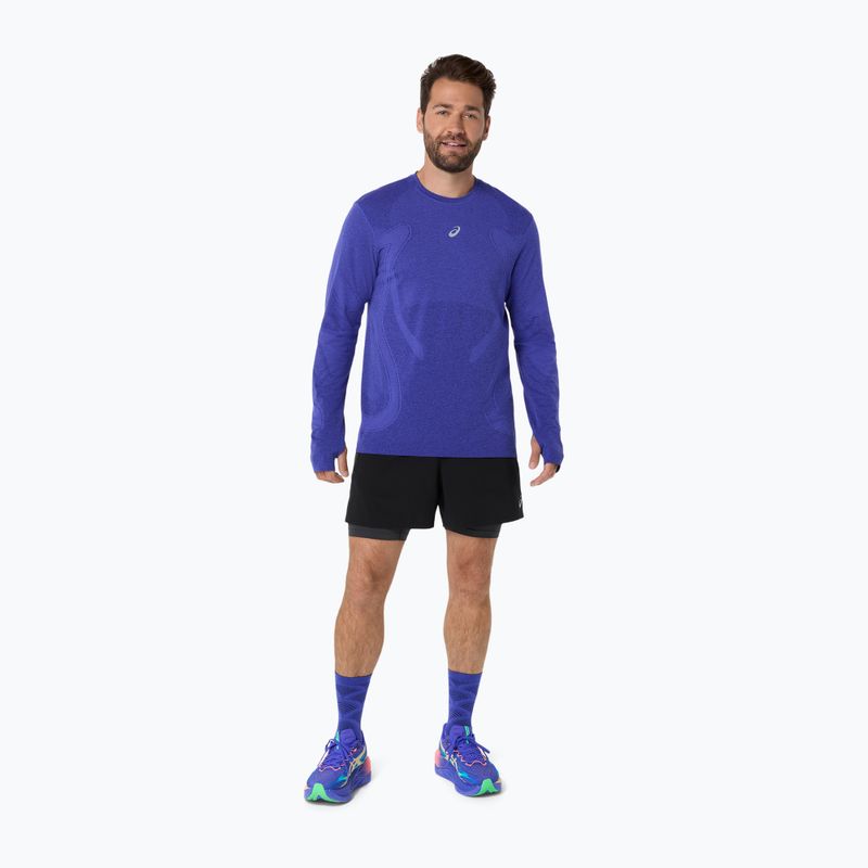 Férfi hosszú ujjú futópóló ASICS Road Seamless LS cobalt burst/eggplant 2