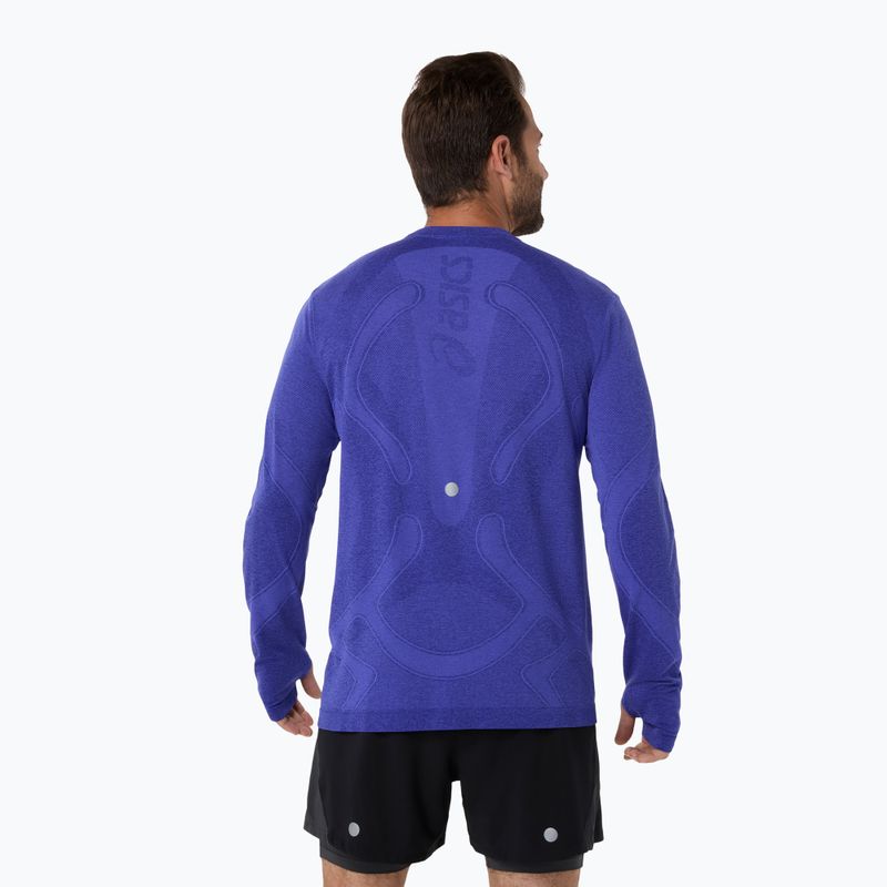 Férfi hosszú ujjú futópóló ASICS Road Seamless LS cobalt burst/eggplant 3