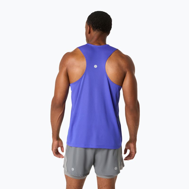 Férfi futótrikó ASICS Road Fade Singlet cobalt burst/illuminate green 3