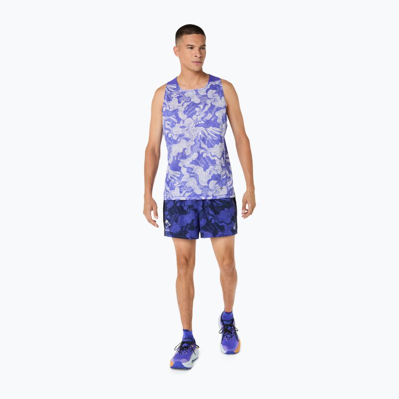 Férfi futótrikó ASICS Fujitrail Singlet cobalt burst/cream 2