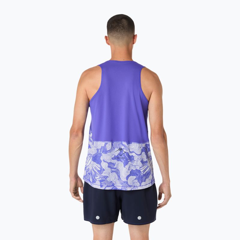 Férfi futótrikó ASICS Fujitrail Singlet cobalt burst/cream 3
