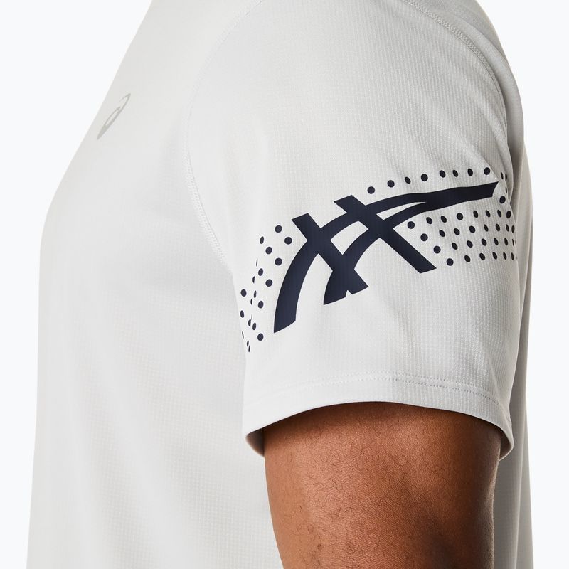 Férfi futópóló ASICS Icon SS cloud grey/midnight 6