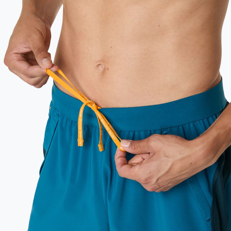 Férfi futó rövidnadrág ASICS Road 5IN tranquil teal/dark teal/yamabuki 7