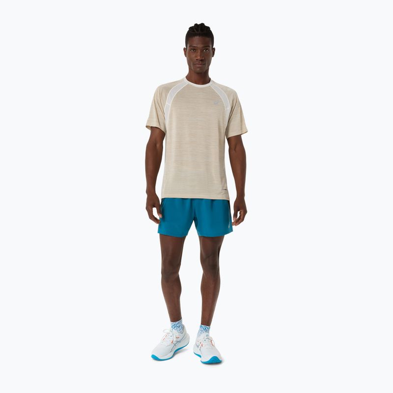 Férfi futópóló ASICS Road cream 2