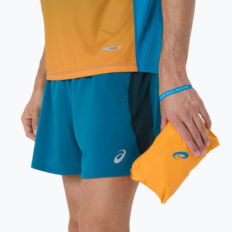 Férfi futótrikó ASICS Road All Over Print Singlet Yamabuki Yellow/Aegean Blue 12