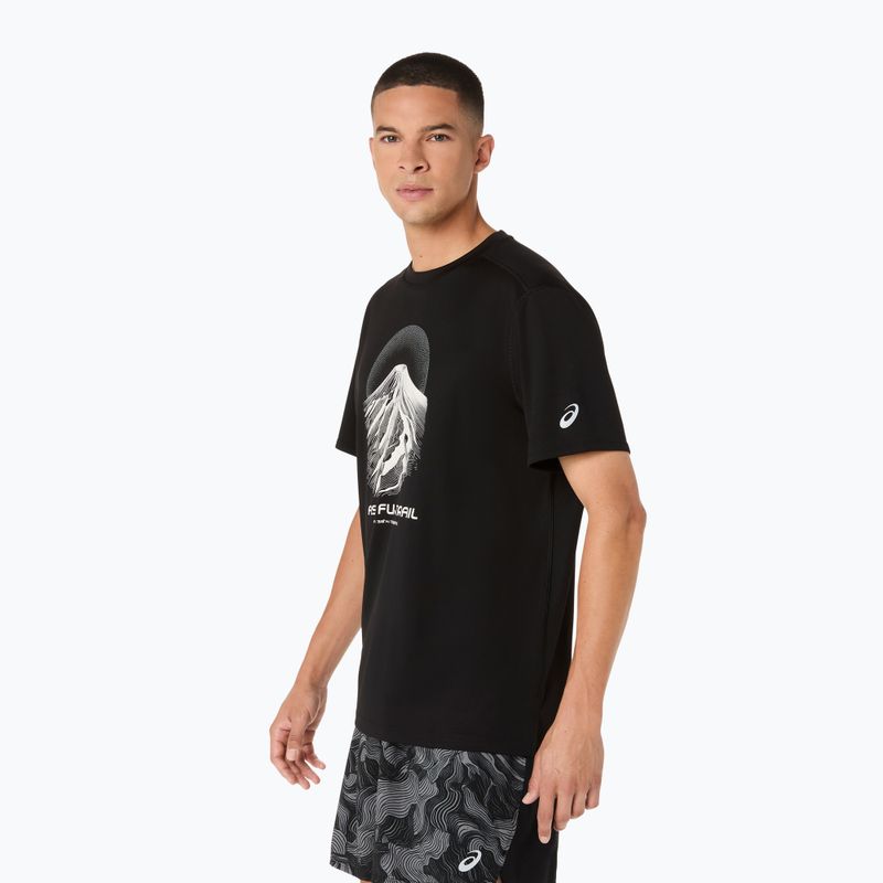 Férfi futó póló Asics Fujitrail Logo Ss Top Performance Black/Cream/Carbon 4