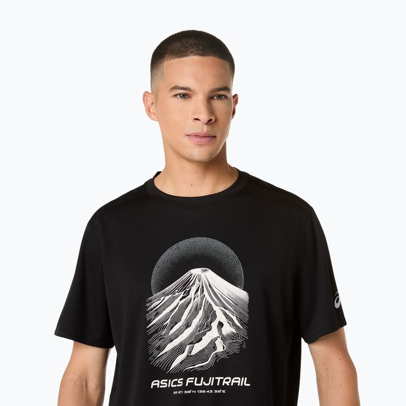 Férfi futó póló Asics Fujitrail Logo Ss Top Performance Black/Cream/Carbon 5