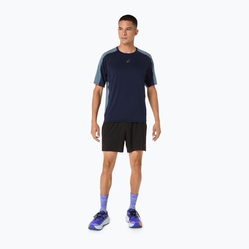 Férfi futópóló ASICS Fujitrail Elite SS Top midnight/ironclad 2