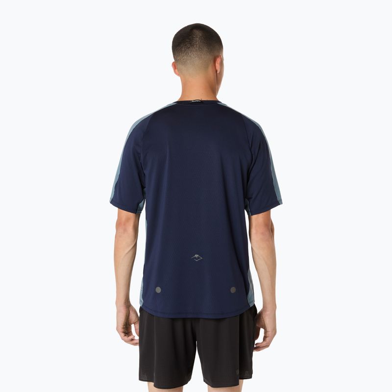 Férfi futópóló ASICS Fujitrail Elite SS Top midnight/ironclad 3