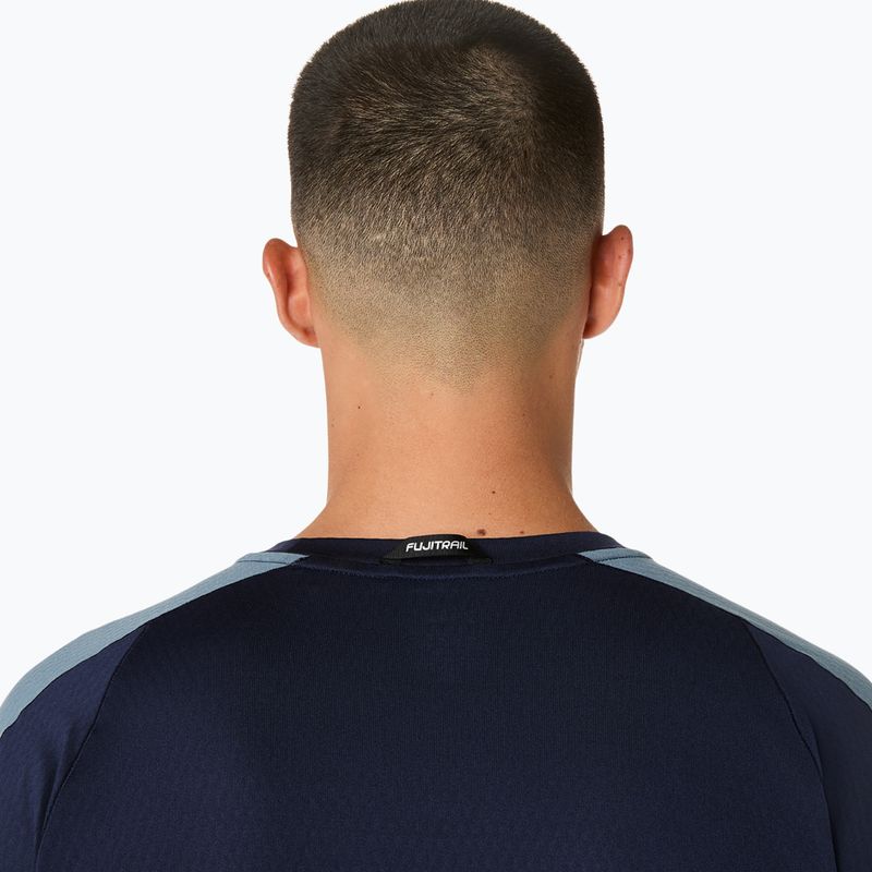 Férfi futópóló ASICS Fujitrail Elite SS Top midnight/ironclad 6