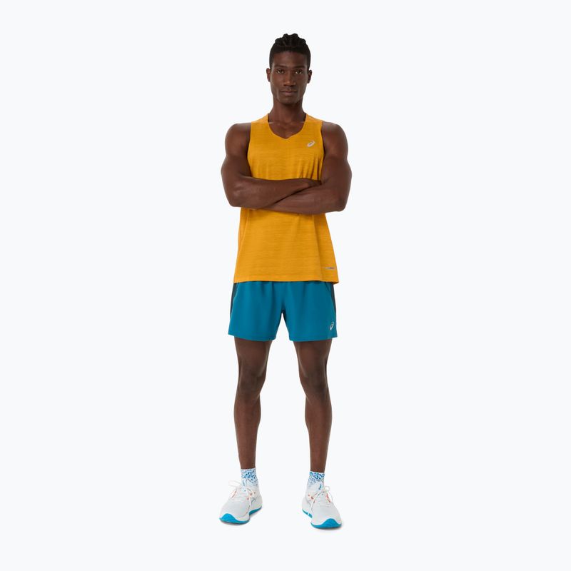 Férfi futótrikó ASICS Road Singlet golden yellow 2