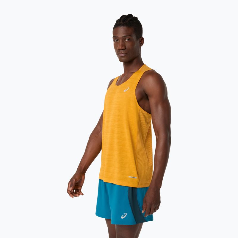 Férfi futótrikó ASICS Road Singlet golden yellow 4