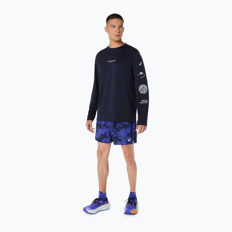 Férfi futó rövidnadrág ASICS Fujitrail All Over Print 5IN midnight/cobalt burst/cream 2