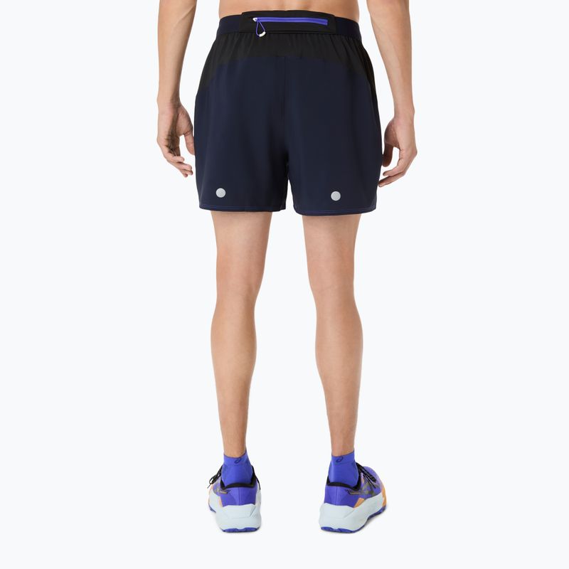 Férfi futó rövidnadrág ASICS Fujitrail All Over Print 5IN midnight/cobalt burst/cream 3