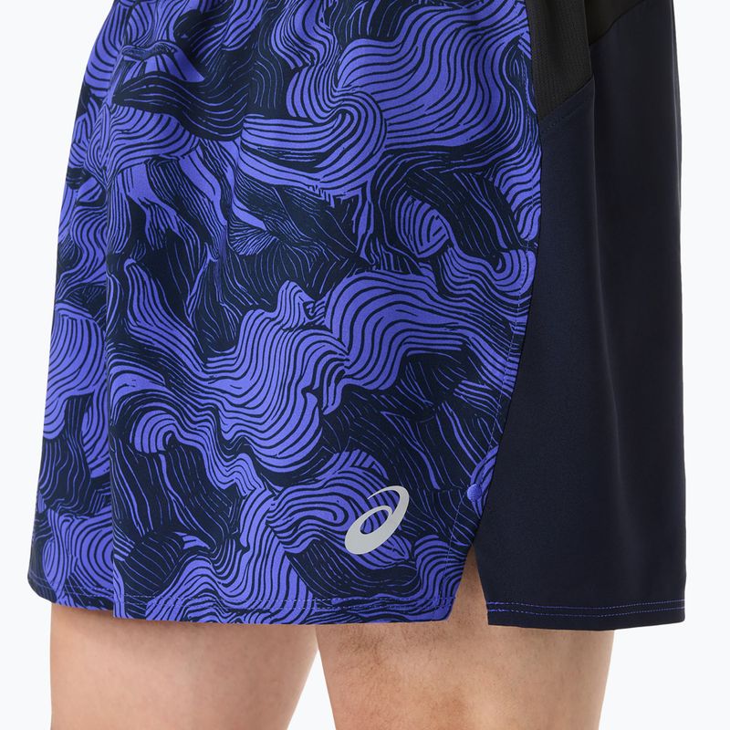 Férfi futó rövidnadrág ASICS Fujitrail All Over Print 5IN midnight/cobalt burst/cream 5