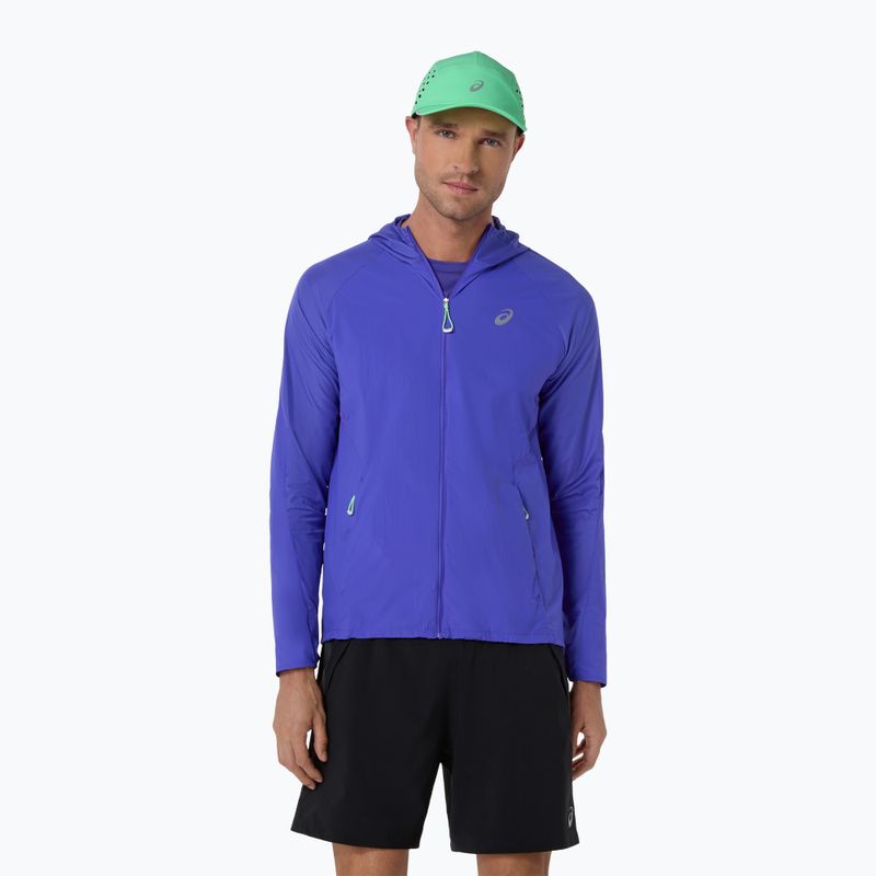 Férfi futótrikó ASICS Road All Over Print Singlet cobalt burst/illuminate green