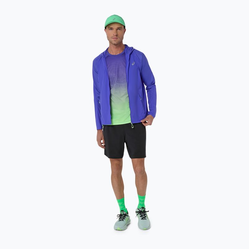 Férfi futótrikó ASICS Road All Over Print Singlet cobalt burst/illuminate green 14