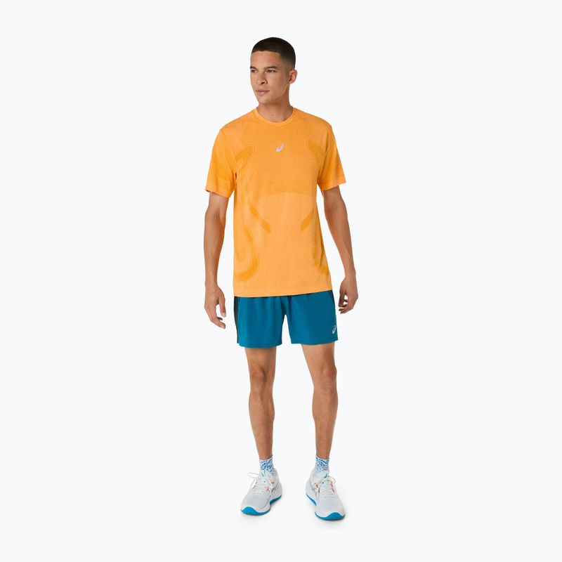Férfi hosszú ujjú futópóló ASICS Road Seamless LS golden yellow 2