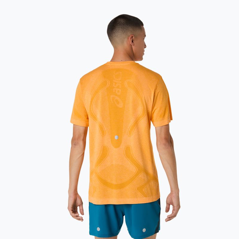Férfi hosszú ujjú futópóló ASICS Road Seamless LS golden yellow 3