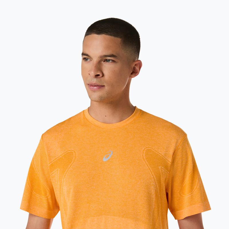 Férfi hosszú ujjú futópóló ASICS Road Seamless LS golden yellow 5