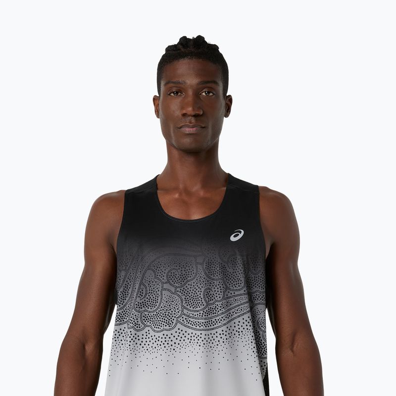 Férfi futótrikó ASICS Road Fade Singlet performance black/cream 4
