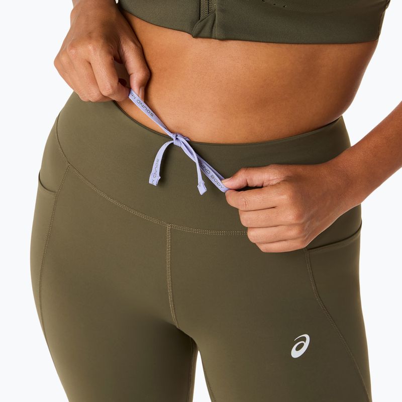 Női futó leggings ASICS Nagino Run Adjustable Tight dark olive 7
