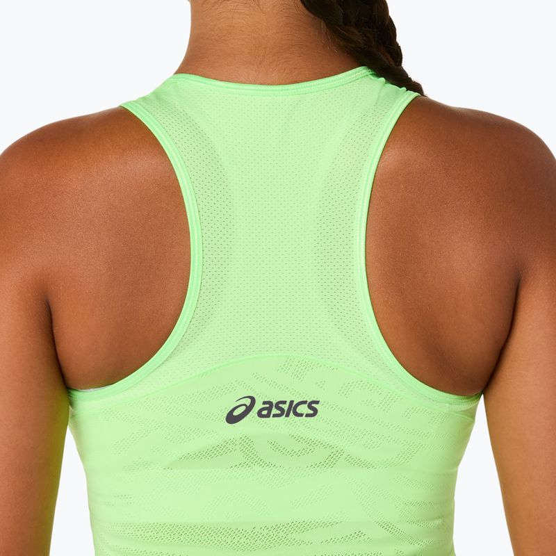 Női teniszpóló ASICS Match Jaquard Crop Top illuminate green színben 7
