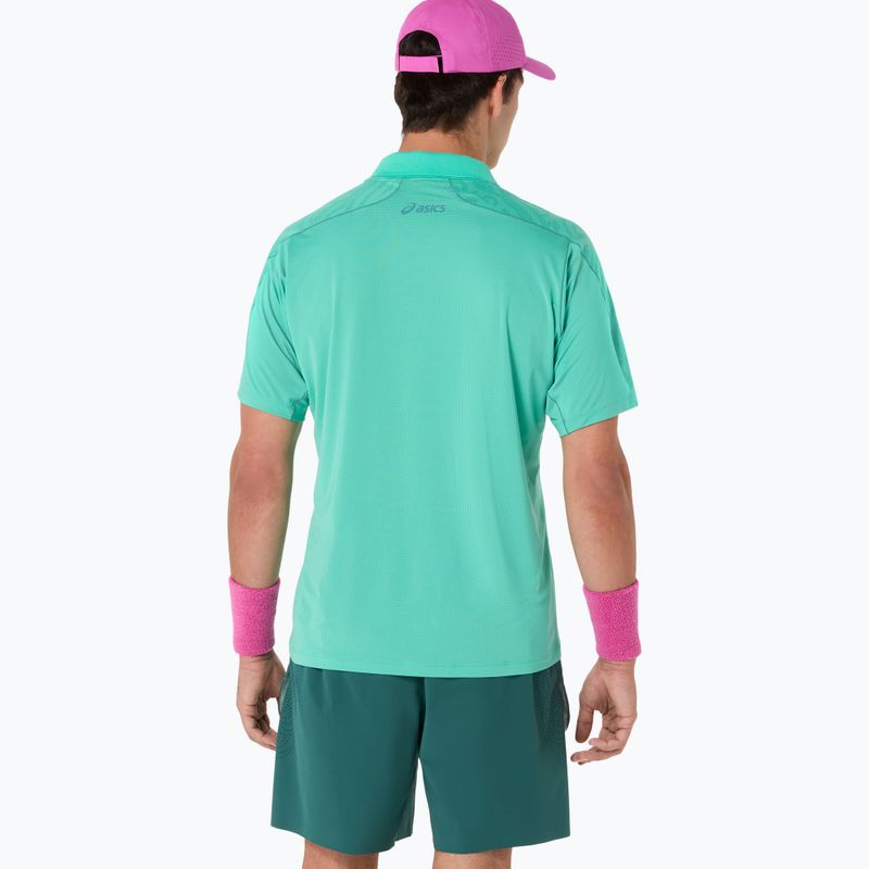 Férfi teniszpóló ASICS Match Jacquard Polo aurora green 3
