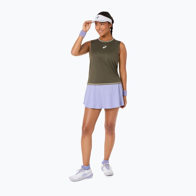 Női tenisz felső ASICS Game Sleeveless Top W dark olive 4