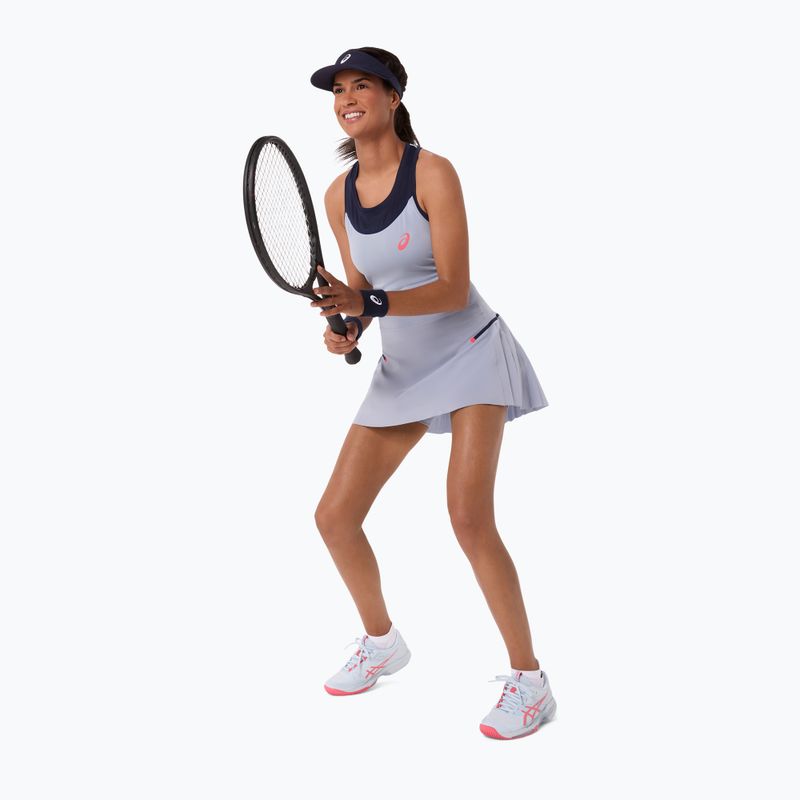 Teniszszoknya ASICS Match Pleat grey/blue 2
