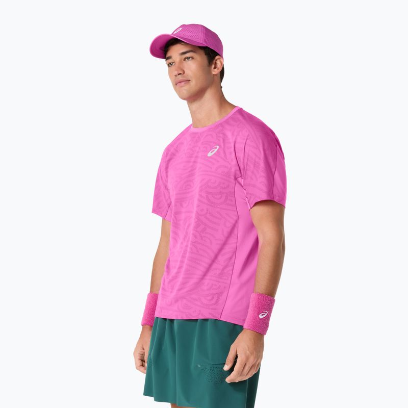 Férfi teniszpóló ASICS Match Jacquard Digital Sakura 5