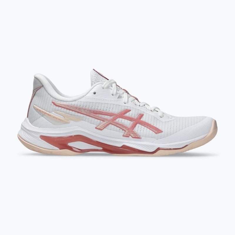 Női röplabdacipő ASICS Netburner Ballistic FF 4 White/Rose Red 8