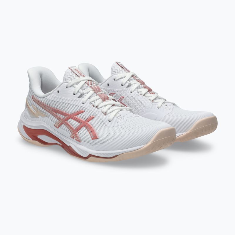 Női röplabdacipő ASICS Netburner Ballistic FF 4 White/Rose Red 10