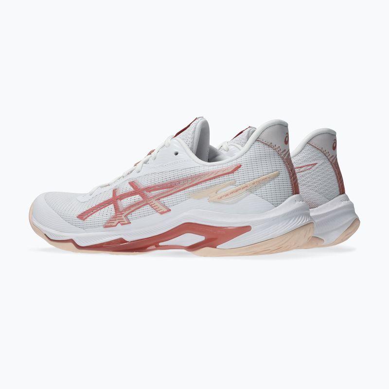 Női röplabdacipő ASICS Netburner Ballistic FF 4 White/Rose Red 11