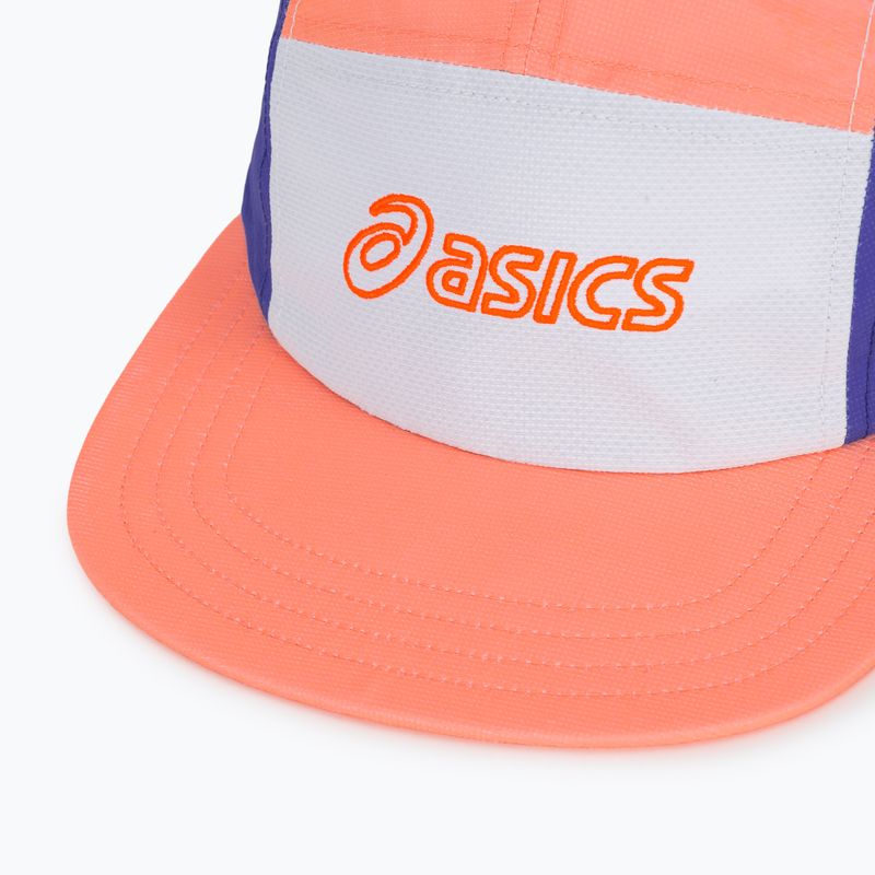 Baseballsapka ASICS Performance Running 5 Panel sun coral/brilliant white 3