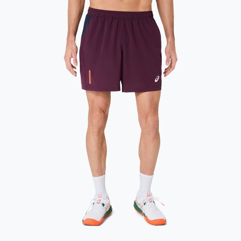 Férfi tenisznadrág ASICS Padel Court 7IN dark aubergine