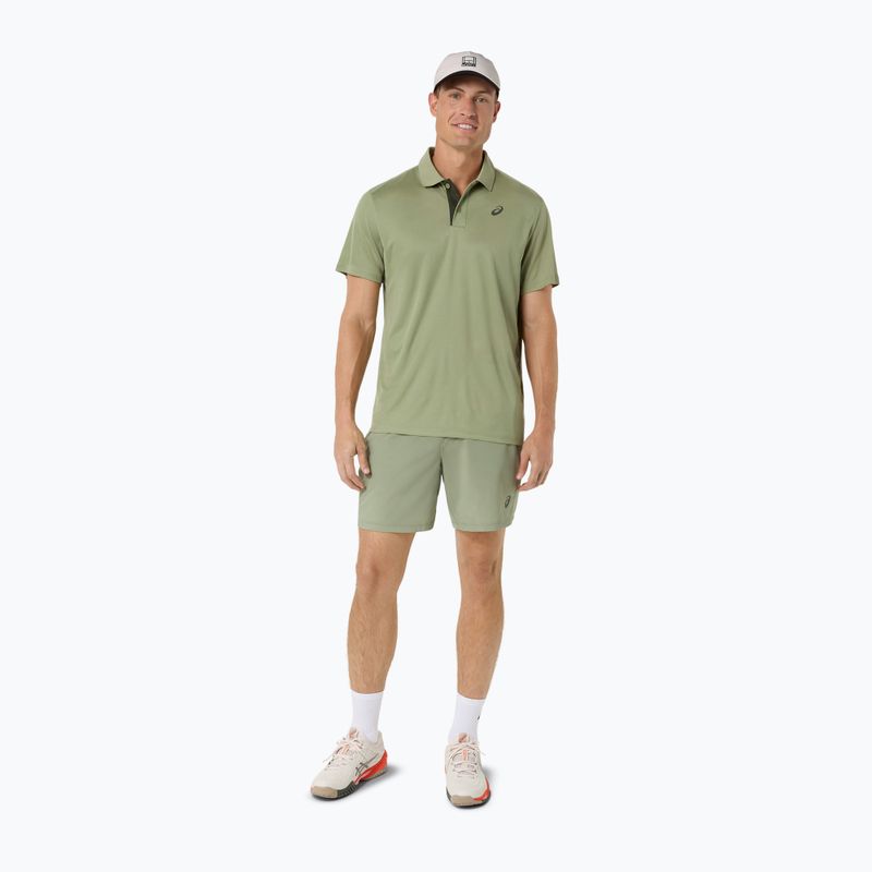 Férfi póló ASICS Court Polo khaki green 2