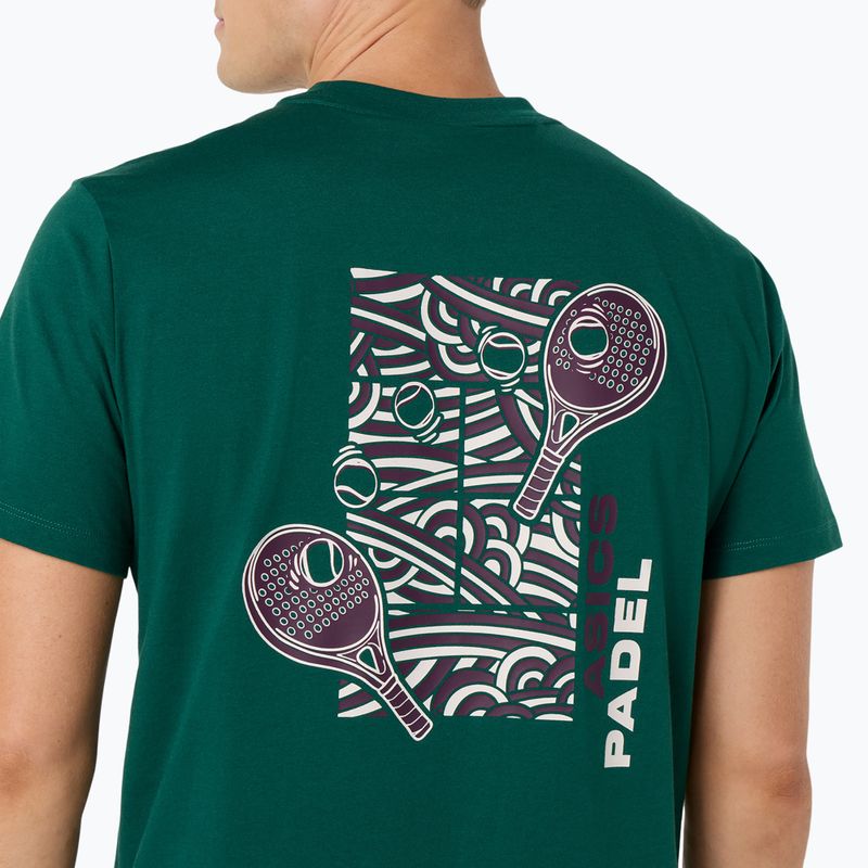 Férfi teniszpóló ASICS Padel Court Graphic jewel green 6