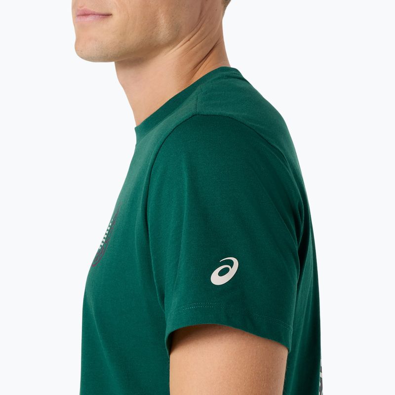 Férfi teniszpóló ASICS Padel Court Graphic jewel green 7